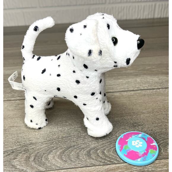 American Girl Doll Pet Poseable DALMATIAN PUPPY DOG Plush & Magnetic FRISBEE TOY - Picture 5 of 10